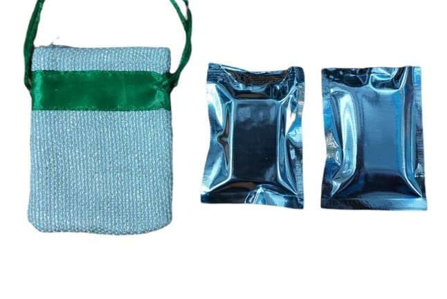 Car Jute Bag Hanging Air Freshener | Use Anywhere Air Freshener-Bathrooms, Wardrobes, Car (Orange) Image 