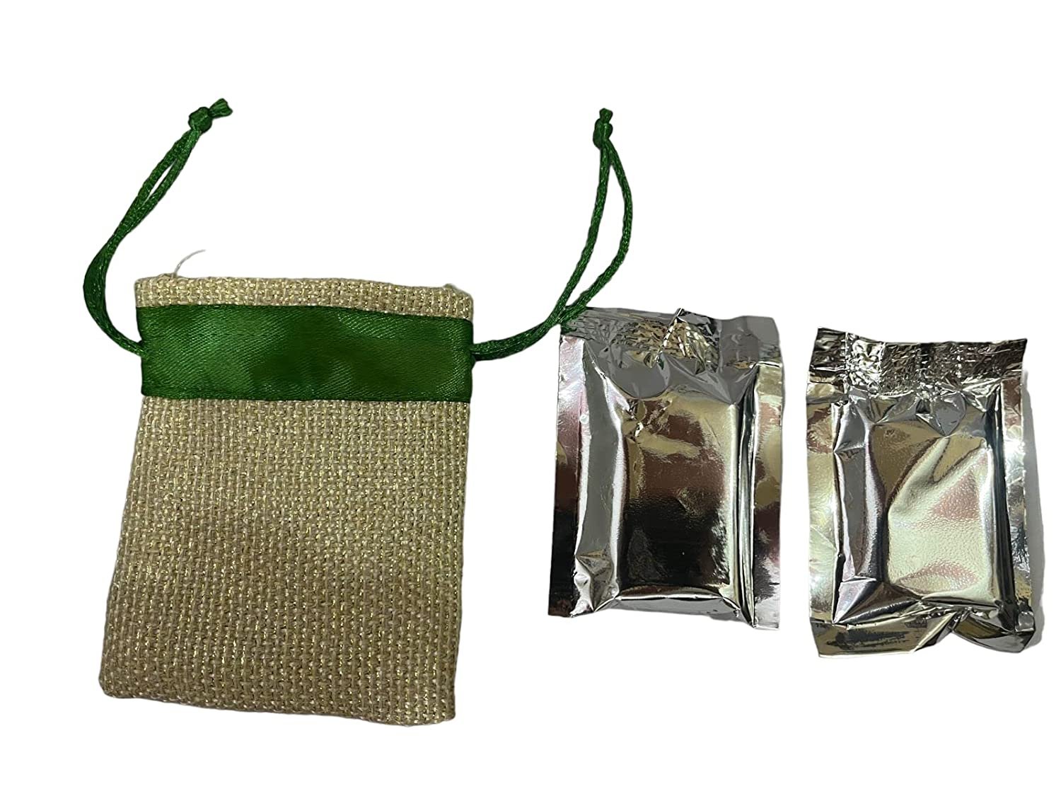 Car Jute bag Hanging Air Freshener | Use Anywhere Air Freshener-Bathrooms, Wardrobes, Car (Jasmine) Image 