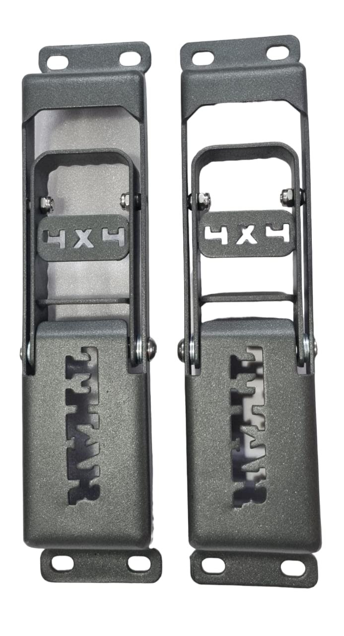 Door Hinge Step Compatible For Thar (Set of 2, Grey) Foot Step Image 