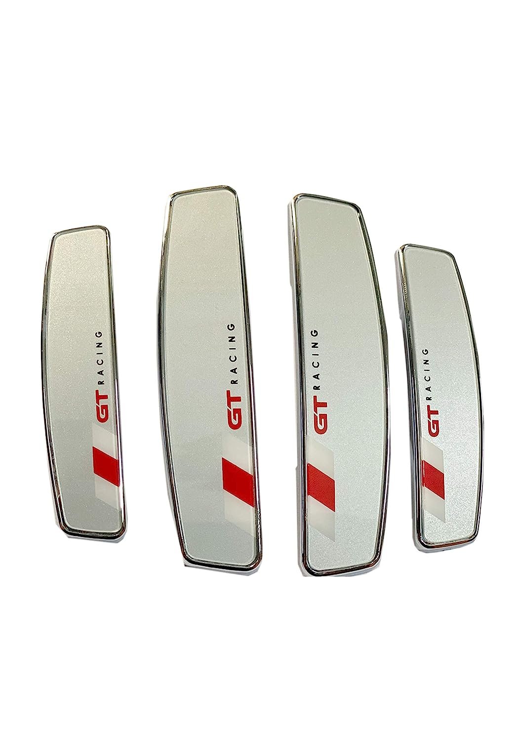 GT Silver And Red Chrome Door Guard Protection For Cars Image 