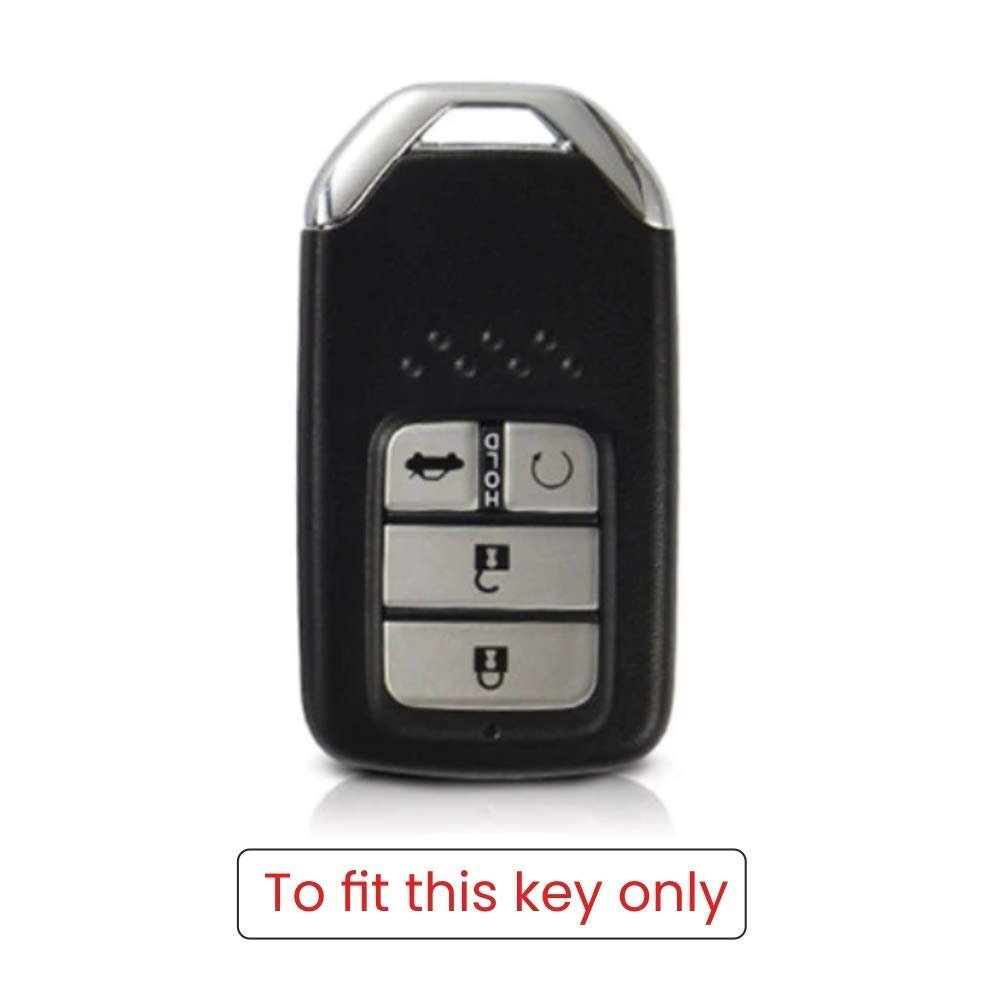 TPU Carbon Fiber Style Car Key Cover Compatible With Honda Accord Civic CRV (Gold Black) Image 