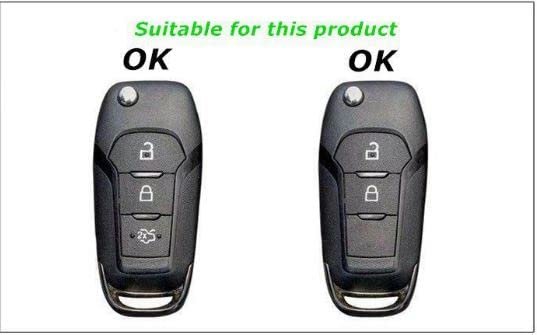 Carbon TPU Key Cover Compatible with Ford Figo Aspire and Ford Endavour Smart Key only(Black) Image 