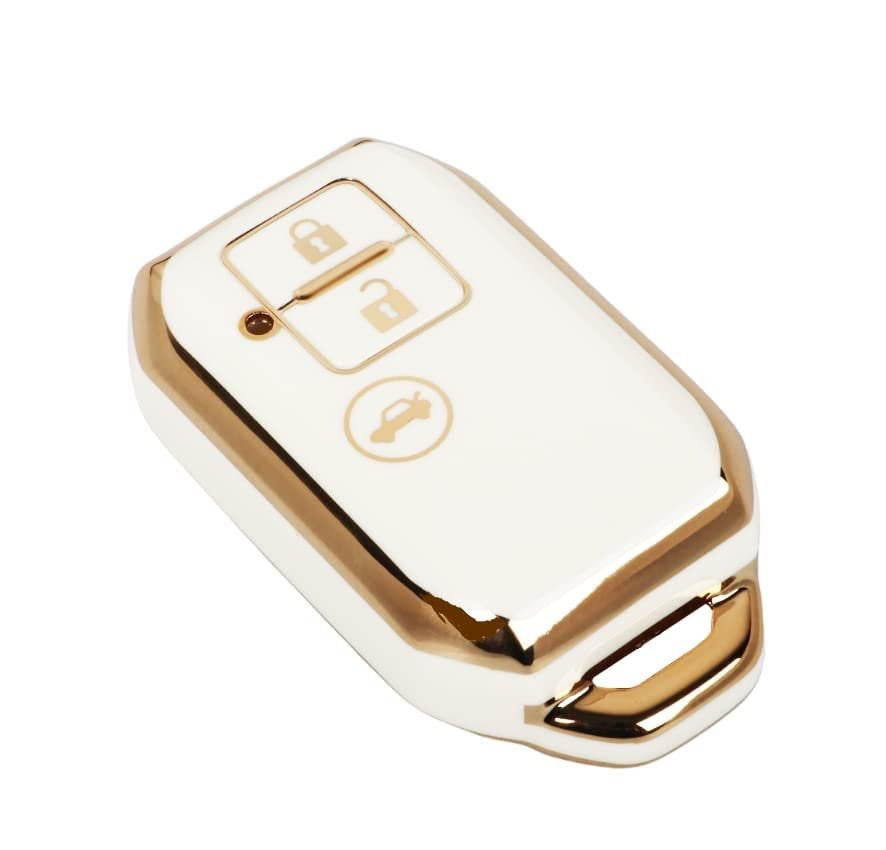 TPU Key Cover Compatible DZire, Swift, Ertiga 3 Button Smart Key (Push Button Start Models only) (white) Image 