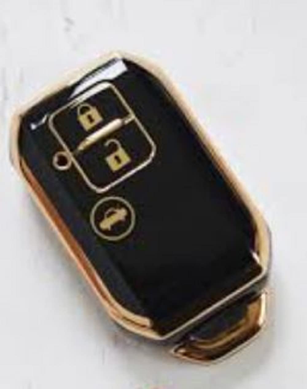 TPU Key Cover Compatible DZire, Swift, Ertiga 3 Button Smart Key (Push Button Start Models only) (Black) Image 