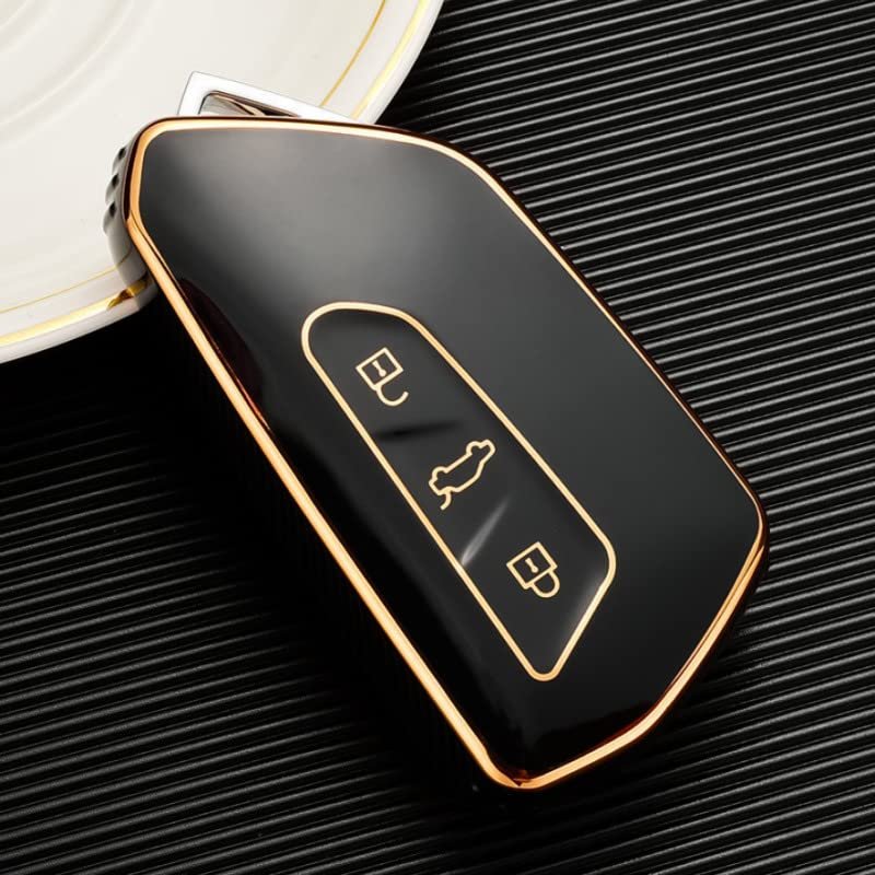 TPU Key Cover Compatible For Skoda Octavia 2021 Push Button Smart Key (White) Image 