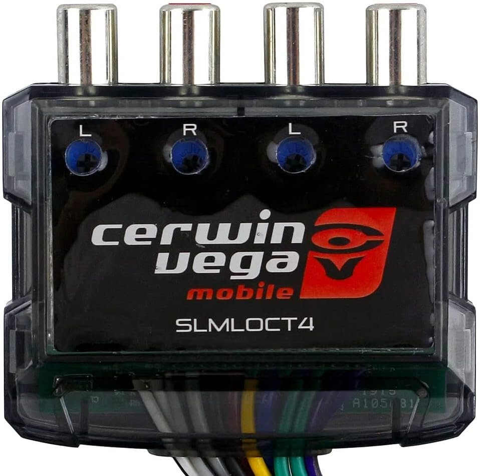 Cerwin Vega 4 Channel Line Output Converter RCA Inputs Mini Trigger 80W SYNCLINK Image 