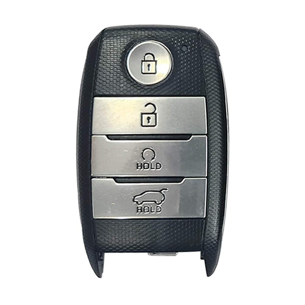 TPU Car Key Cover Compatible with Kia Sonet, Seltos 2020 4 Button Smart Key (Push Button Start Models, White) Image 