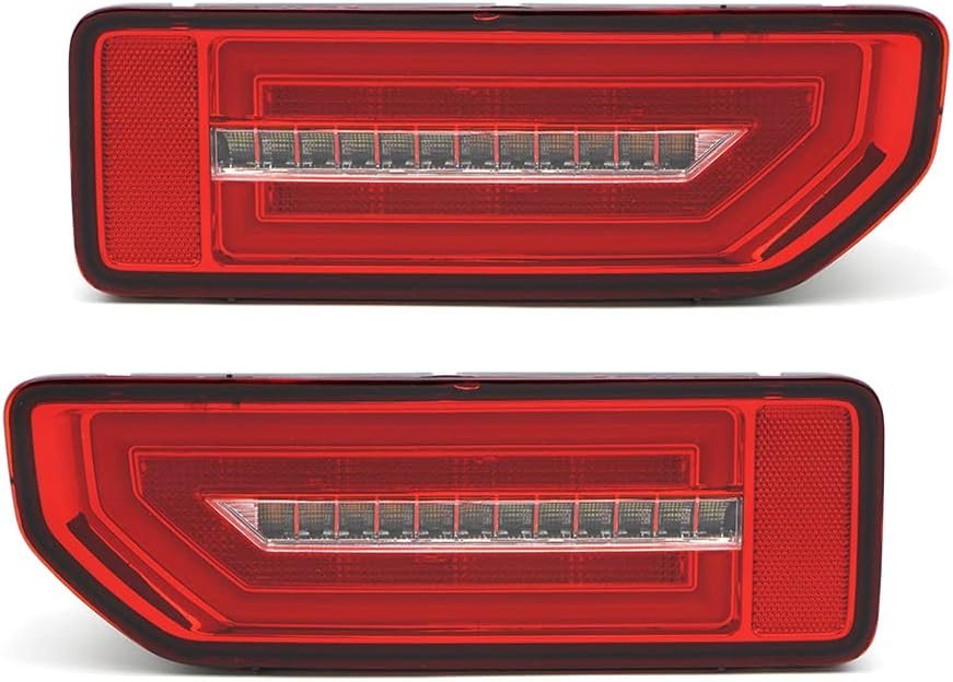  LED Tail Light Assembly Compatible Suzuki Jimny 2019 Onwards Rear Brake Lamp Taillight with Dynamic Sequential Turn Signal Plug and Play (Red Lens) Image 