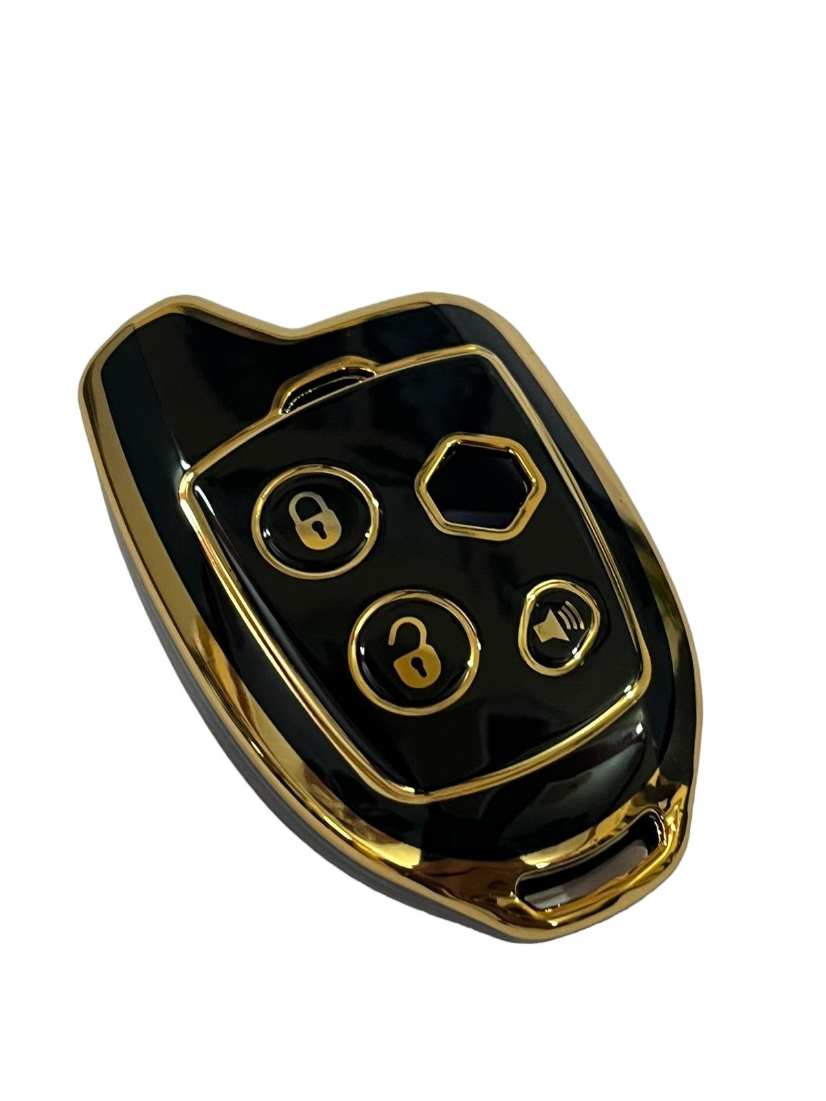 TPU Key Cover Compatible For Swift,Dzire Ritz WagonR S-Cross, Ertiga, Astar, Ciaz, Celerio, WagonR, Baleno, Scross, Vitara Brezza, Baleno BS6 2020 with Nippon Remote (Gold/Black) Image 