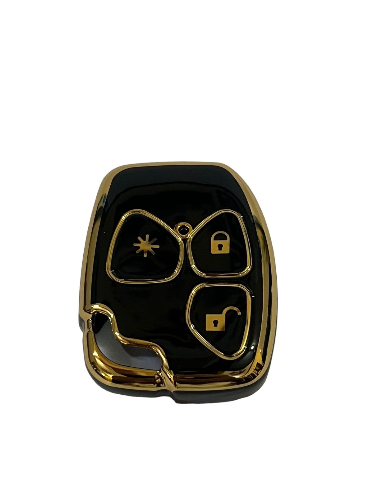  TPU Cover For Mahindra XYLO and Quanto Remote Key 3 Button (Gold/Black) Image 