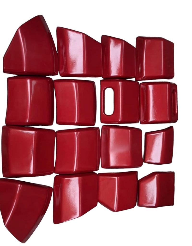 CLOUDSALE Wheel Arch Cladding Compatible For New Mahindra (Set of 16) Cladding Thar (RED) Image 