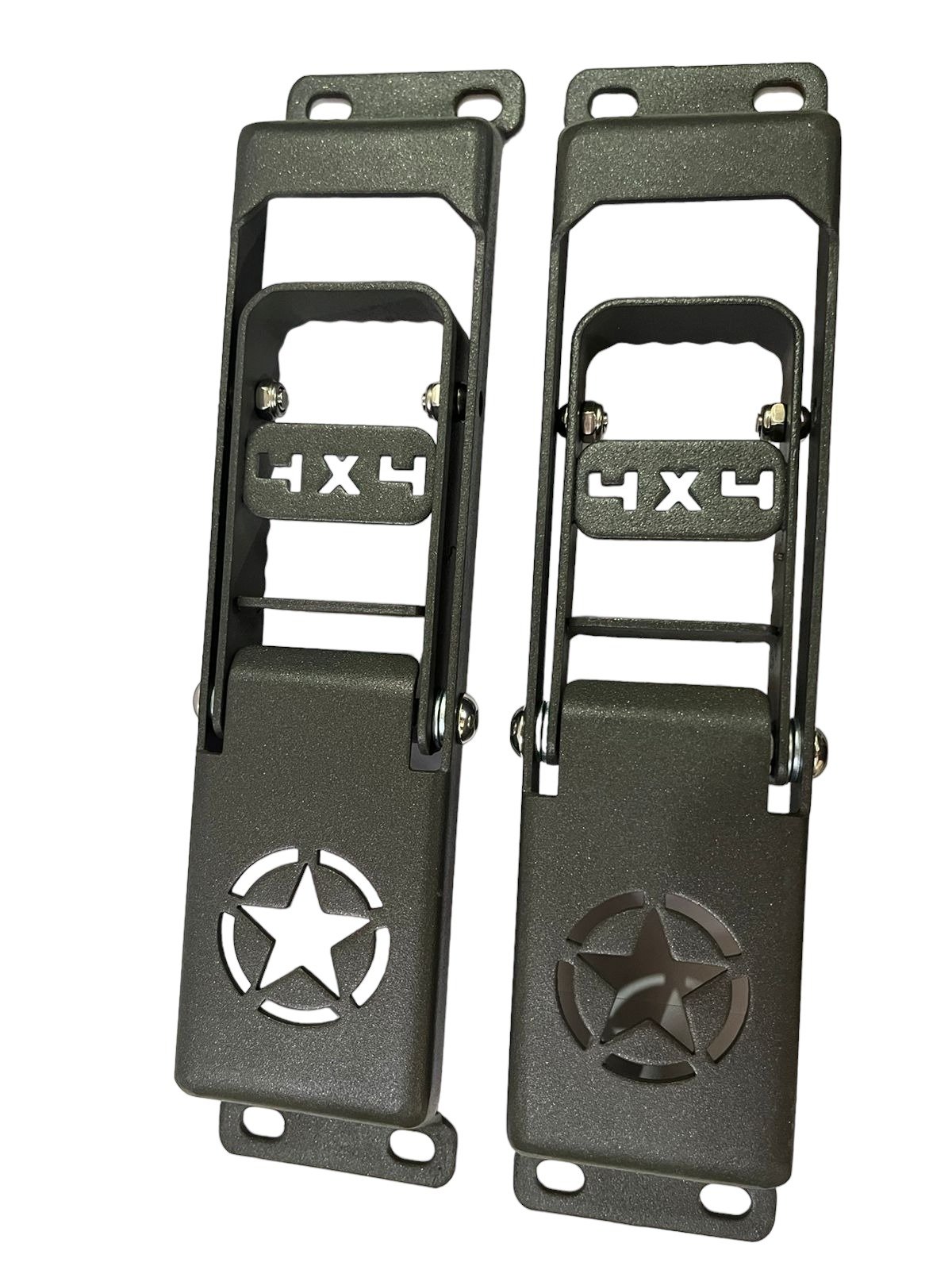 CLOUDSALE Star Metallic Door Hinge Step Compatible For Thar Cars (Set of 2, Grey) Image 