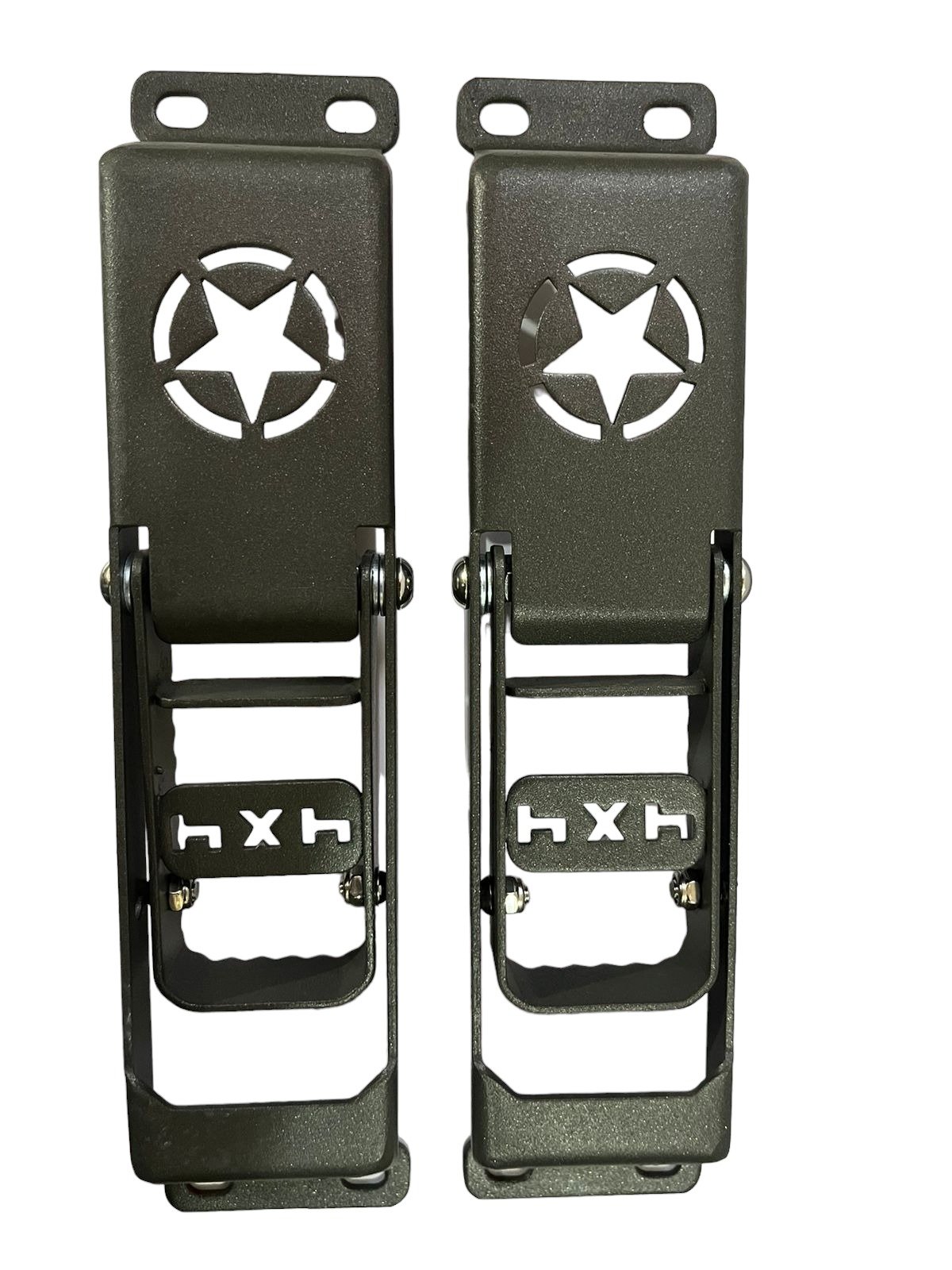 CLOUDSALE Star Metallic Door Hinge Step Compatible For Thar Cars (Set of 2, Grey) Image 