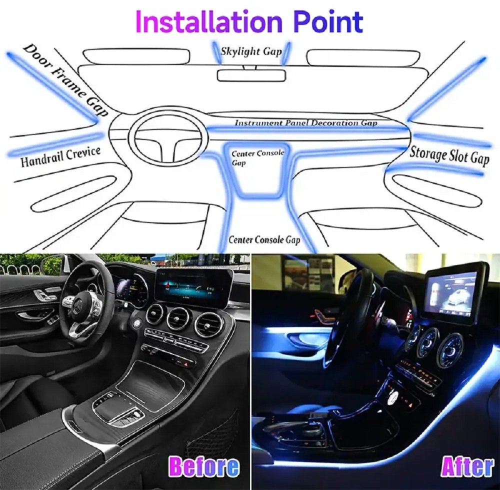 Cardi 18 In1-K4 Fortuner 2018-2023 Ambient Light APP + Switch Symphony OEM Fitting Image 