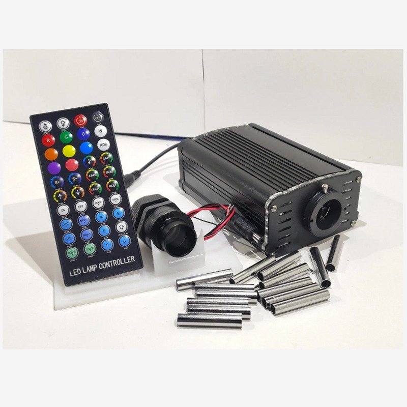 18W Twinkle + Shooting/12ports RGBW APP+ Remote Control Optical Fiber Light Engine For Car & home Image 
