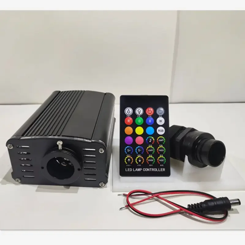 18W Twinkle + Shooting/12ports RGBW APP+ Remote Control Optical Fiber Light Engine For Car & home Image 