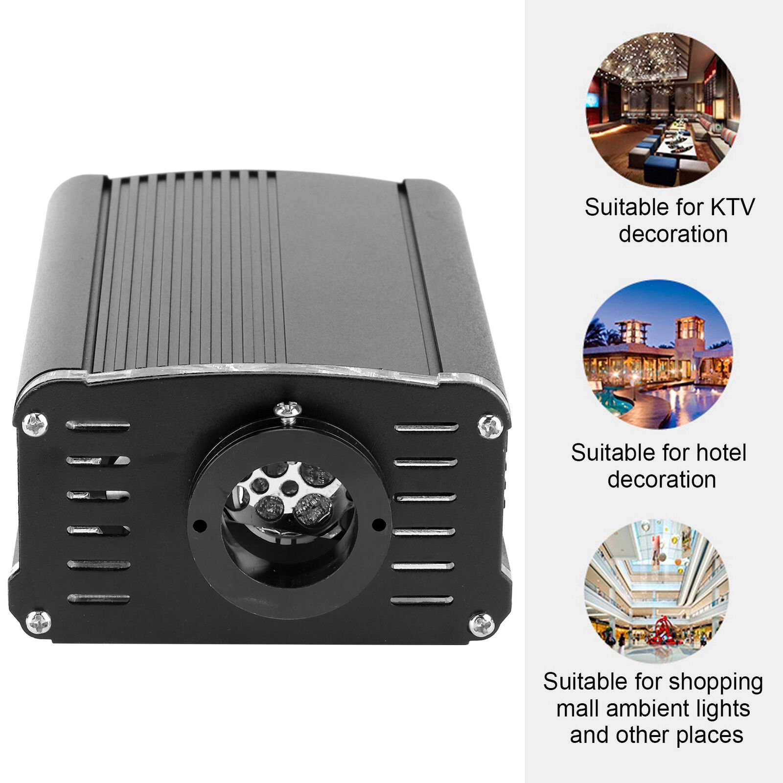 18W Twinkle Star Effect RGBW+White APP+ Remote Optical Fiber Light Engine For Car & Home Image 