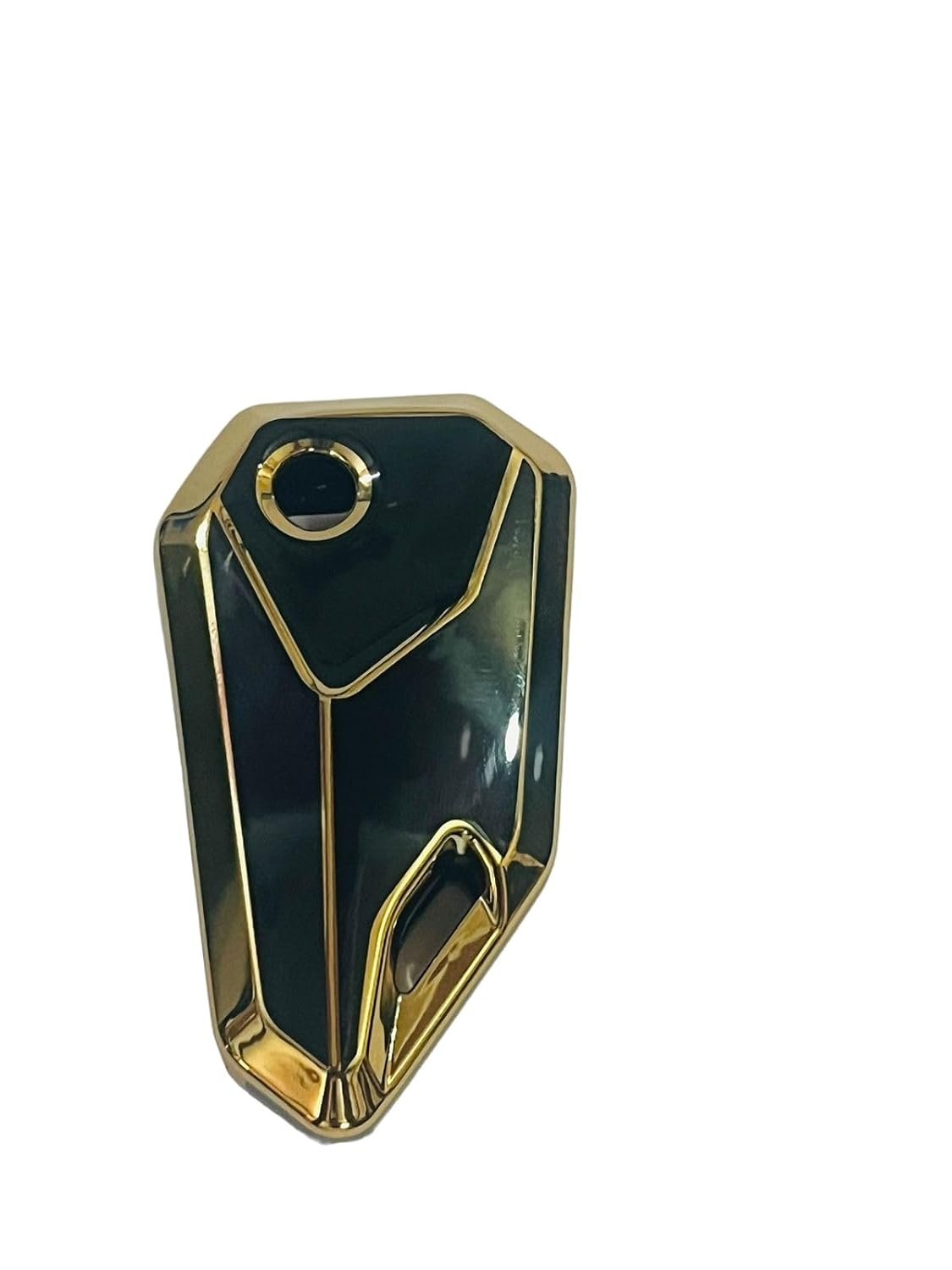 TPU Key Cover Compatible For Universal Bike Flip Key (Gold/Black) Image 