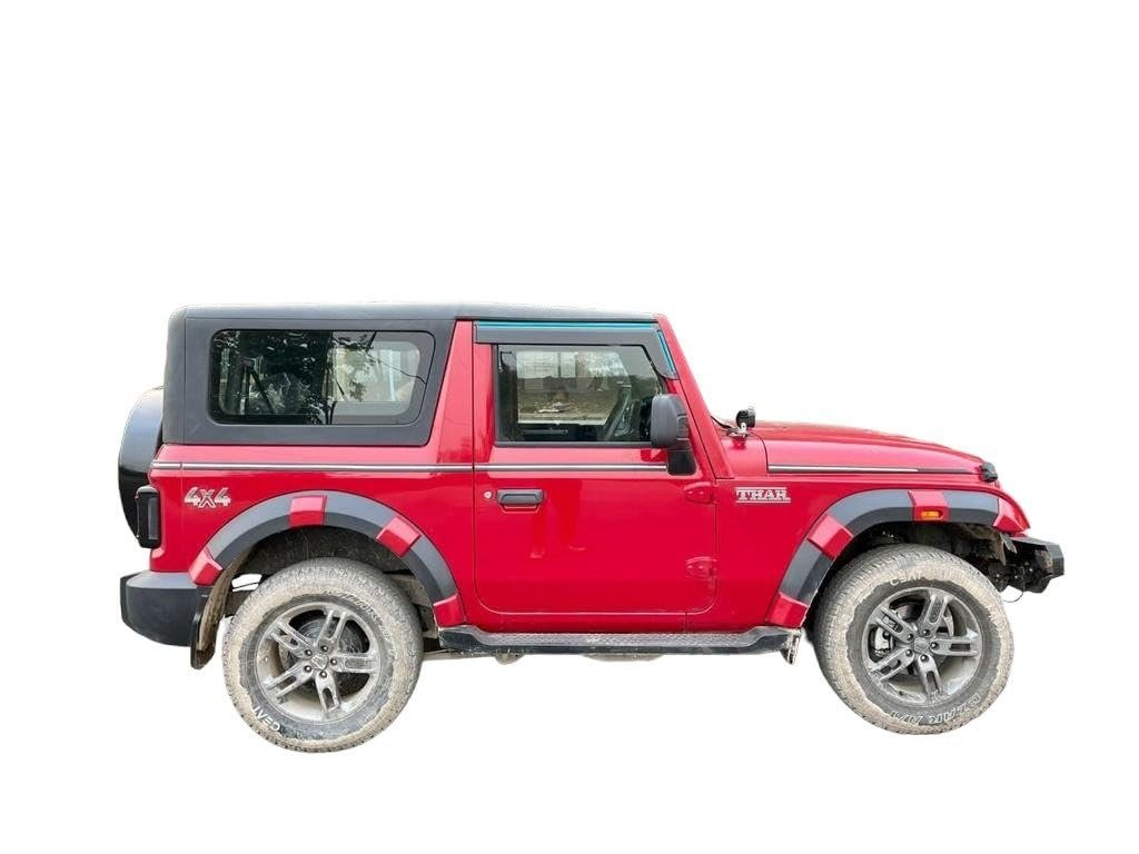 Wheel Arch Cladding Compatible For New Mahindra Thar (Set of 16) (RED) Arch Cladding Image 