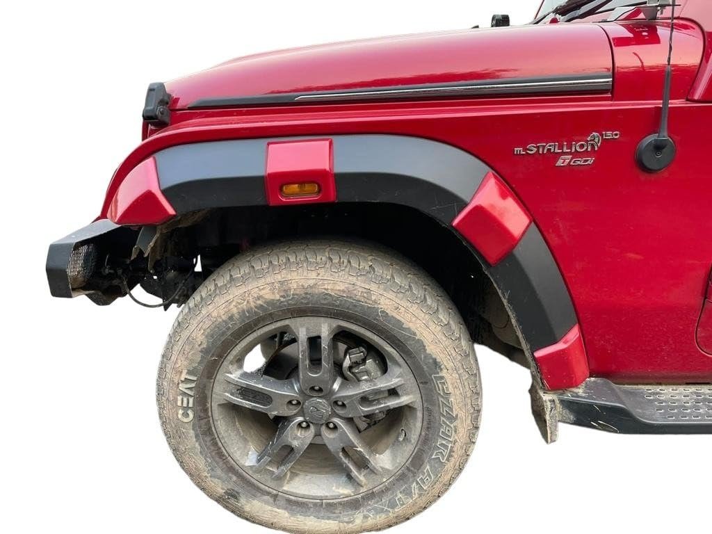 Wheel Arch Cladding Compatible For New Mahindra Thar (Set of 16) (RED) Arch Cladding Image 