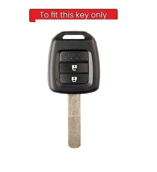 TPU Car Key Cover Compatible with Hon-da Jazz,City,WRV,BRV (2014 Onwards) 2Button Smart Key (Gold/Black) Image 