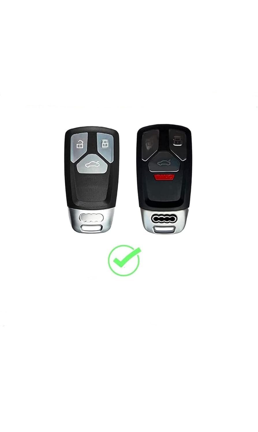 TPU Car Key Cover Compatible with Au-di TT TTS A4 Q7 Smart Key Cover (Gold/Black) Image 