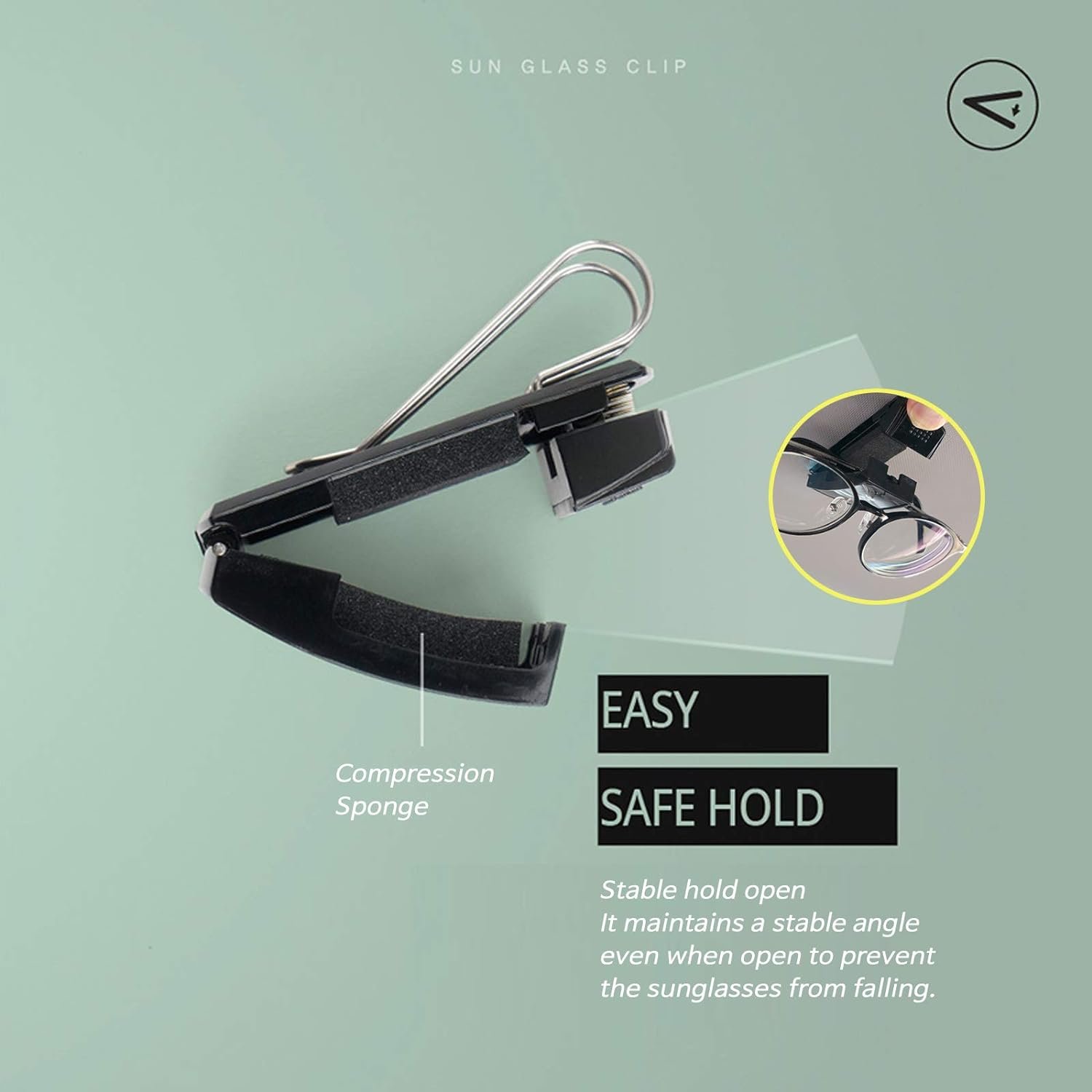Blacksuit Autoban Carbon Sunglass Clip Sun Visor Car Eyeglasses Holder Universal for Car and Vehicles Image 