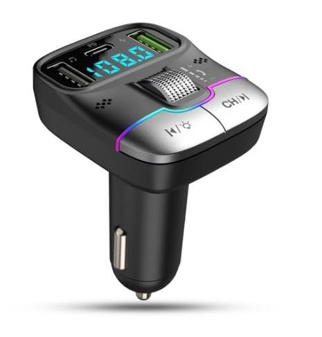 FM Transmitter Bluetooth FM Transmitter Wireless Radio Adapter Car Kit with Dual USB Charging Car Charger MP3 Player Support TF Card & USB Disk…(GD-BT39) Image 