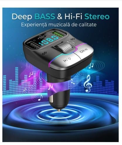 FM Transmitter Bluetooth FM Transmitter Wireless Radio Adapter Car Kit with Dual USB Charging Car Charger MP3 Player Support TF Card & USB Disk…(GD-BT39) Image 