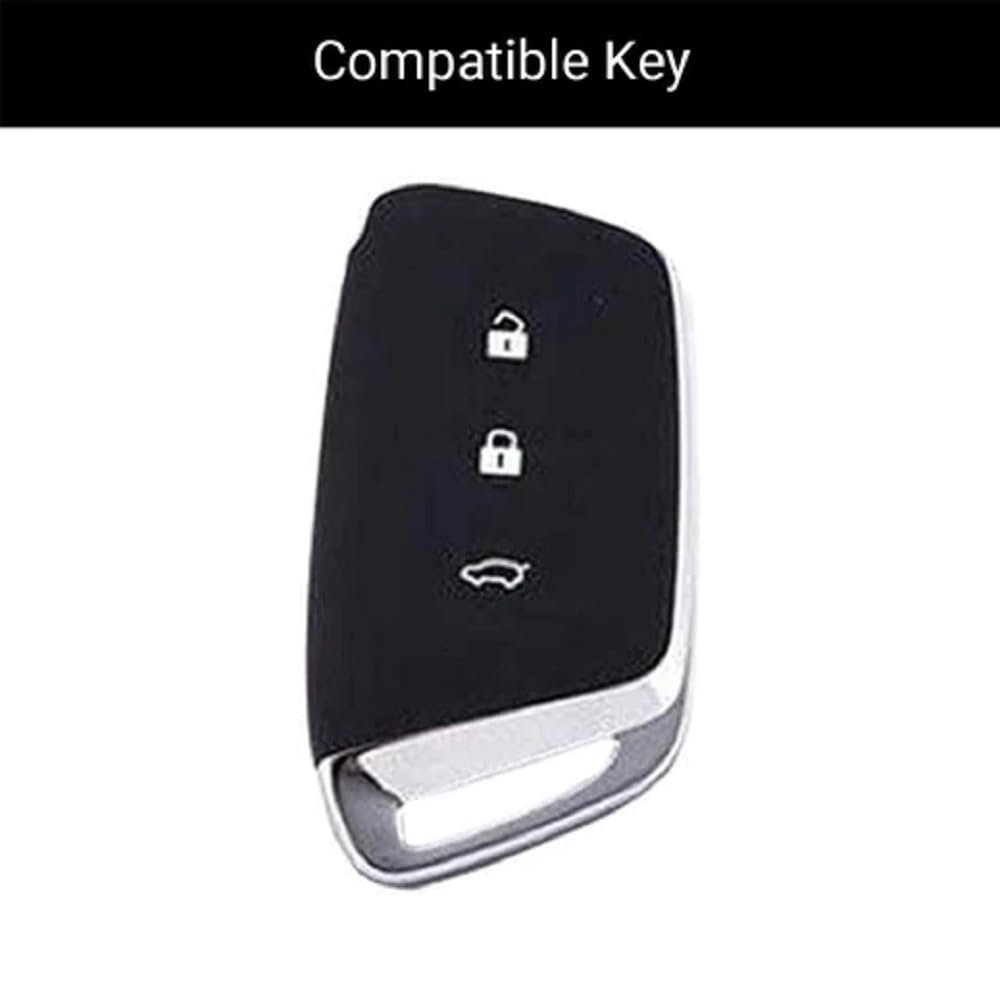 Metal Car Key Case Cover Compatible with M-G Hec-tor New Smart Key Premium Metal Alloy Keycase with Holder & Rope Chai Image 