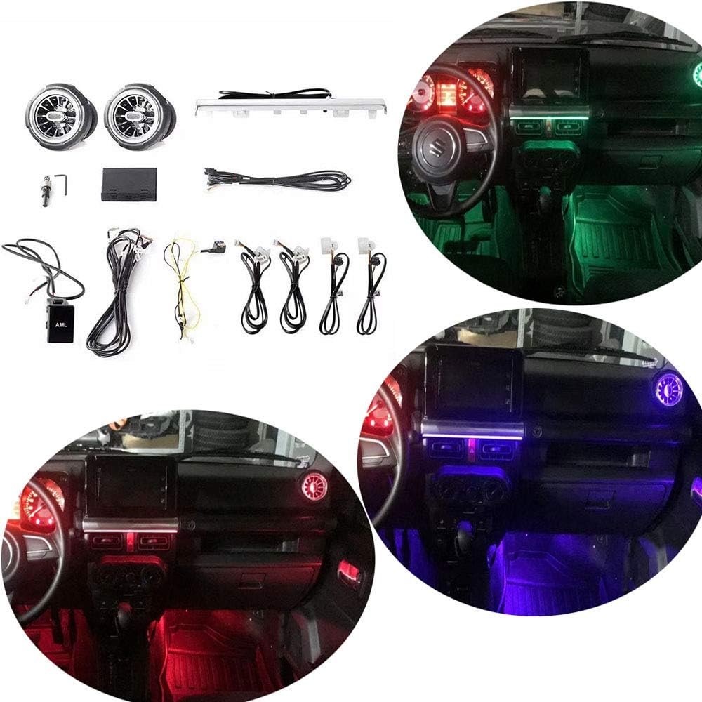 New Suzuki Jimny K4 Ambient Light 7in1 App+ Voice Air Conditioning Vent, 5 LED Colors Car Interior Atmosphere Lighting Kit   Image 