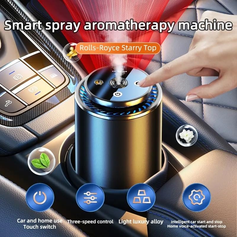 Luxury Car Air Freshener Essential Oil Aromatherapy Spray & Mist With Ambient Lighting Image 