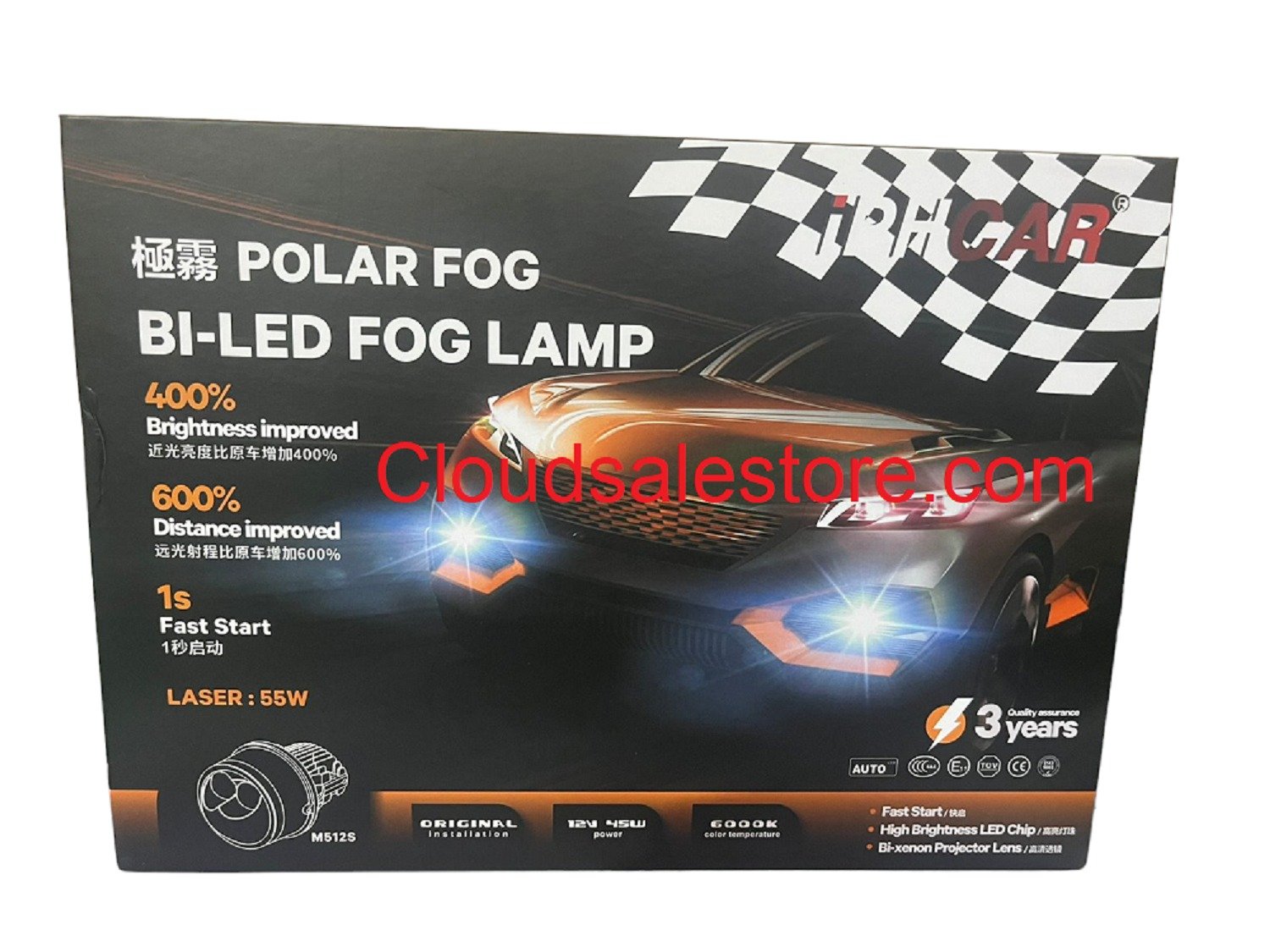 IPH Car M512S Polar Fog BI-Led 90w 3inches Universal Laser Fog Lamp White (1Year Warranty) Image 