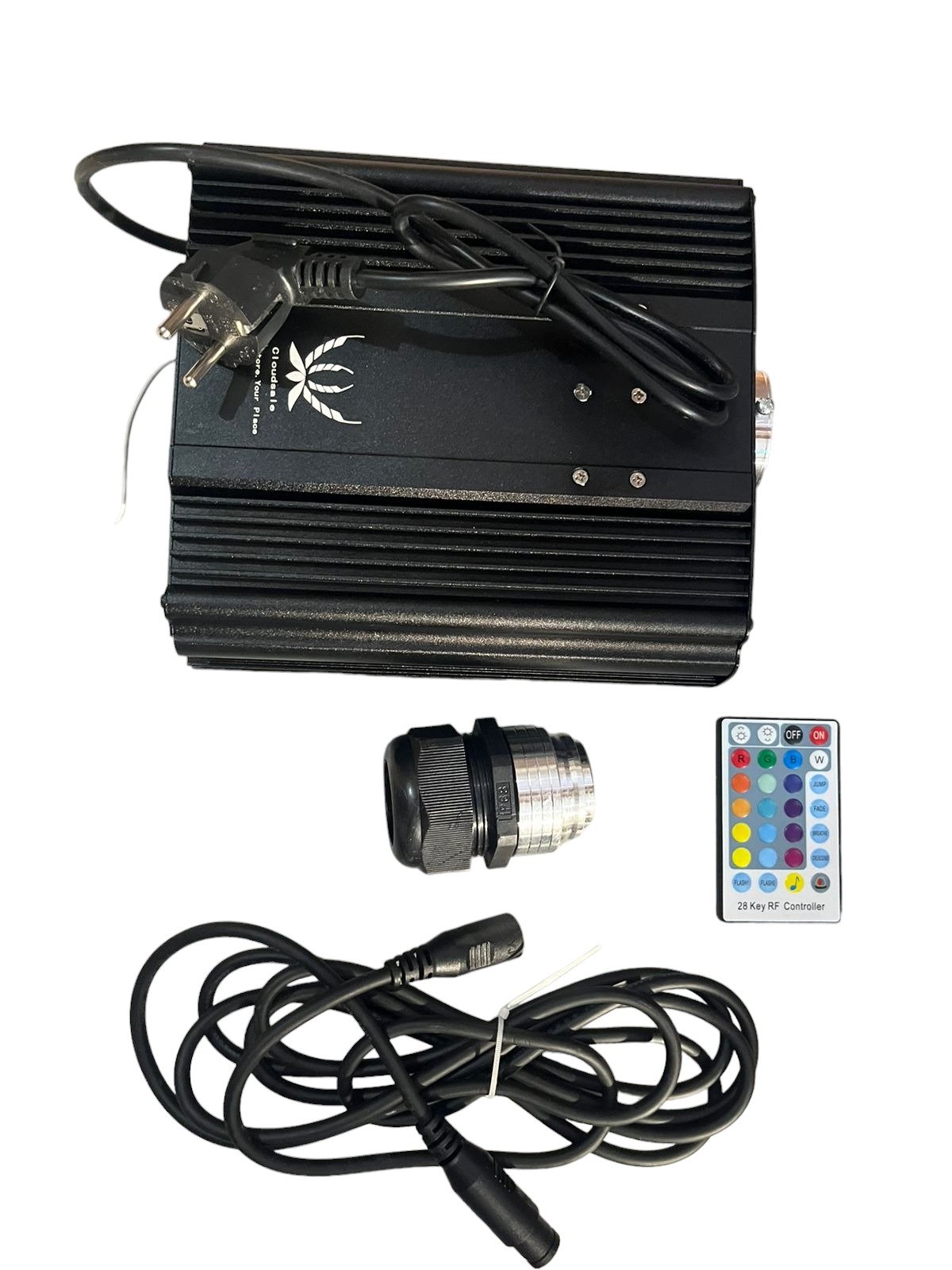 45W, DMX512 LED RGB Light Source with 28 Key Remote Control For Fiber Optic Lighting Star Ceiling Machine Image 