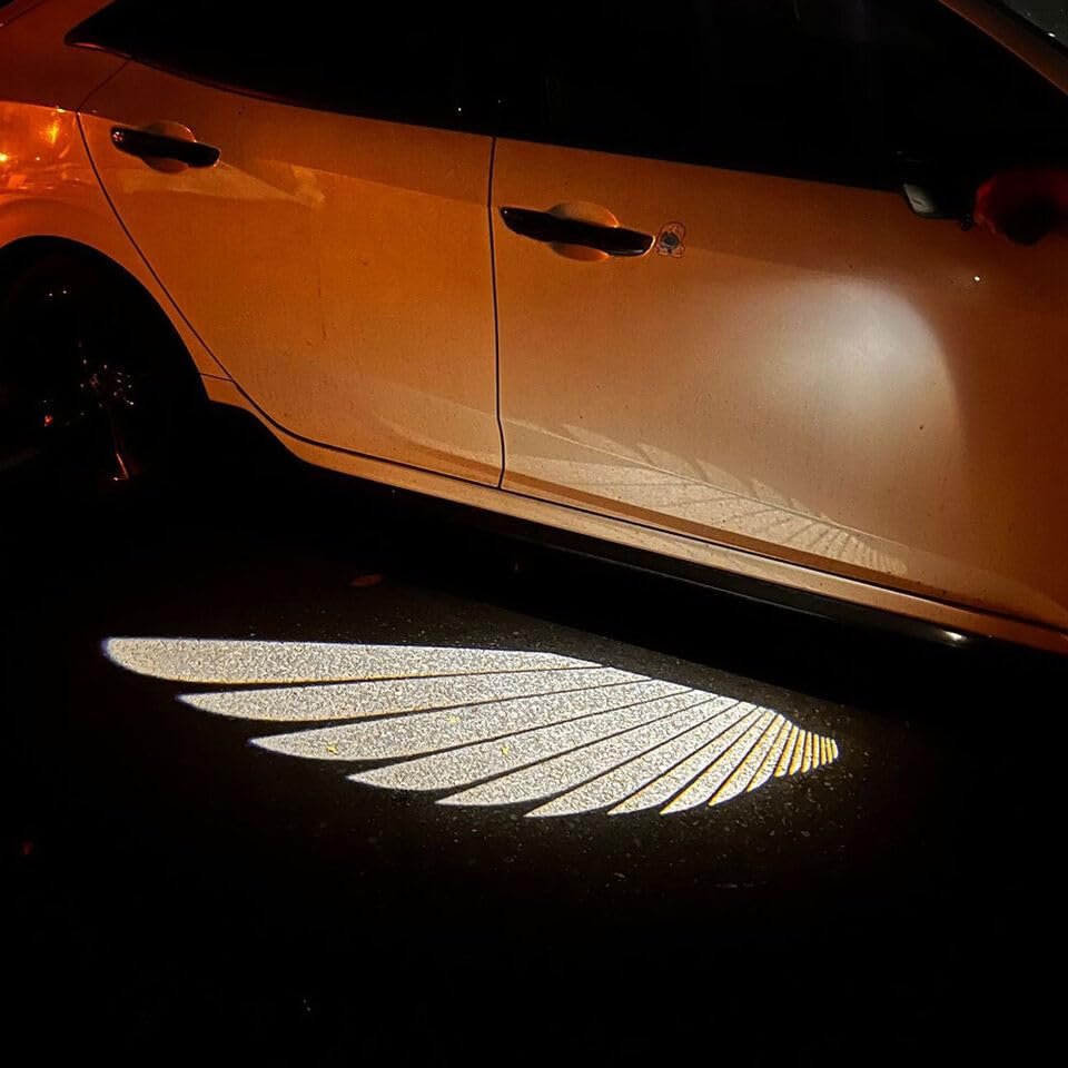 Wing car side Mirror Side Projector/Shadow Light/Ghost LED Light Universal For Cars (White) Image 