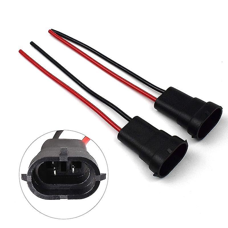 H8/H11 Male Socket Connector For Headlights Fog Lights Retrofit Extension Wiring Harness (pack of 2) Image 