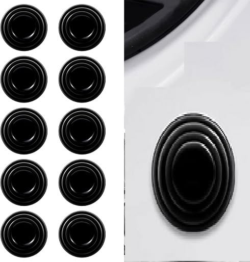 Durable Car Door Edge Guard Bumper Cushion Set - Soundproof PVC Gaskets for All Cars (Black) Image 