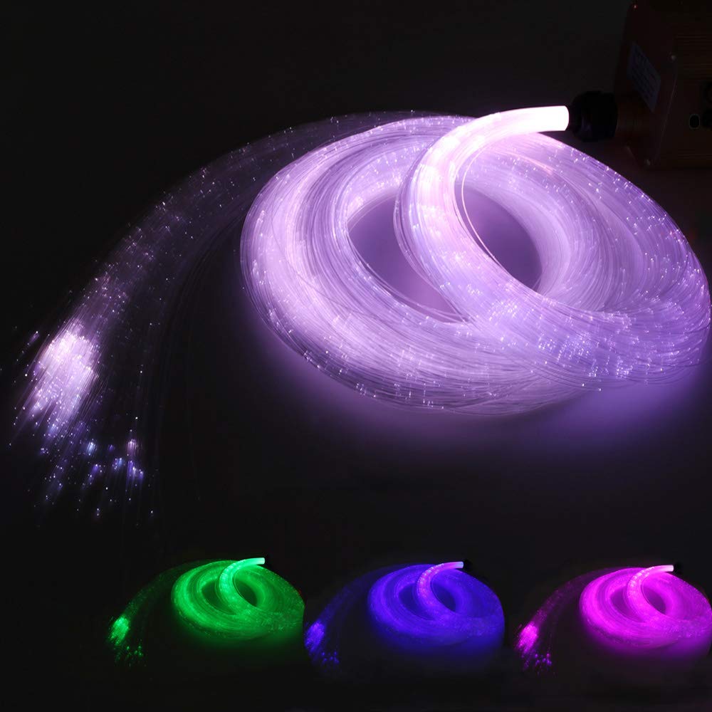 0.75MM 8858ft(2700m) Diameter 0.03in Sparkle Fiber Roll Sensory Side Waterfall Curtain Lighting Image 