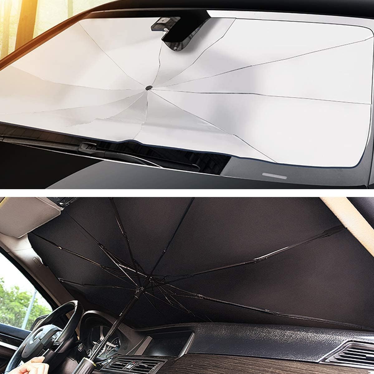 Car Front Window Umbrella Windshield Sun Shade, Sun Protection & Heat Insulation Foldable Sun Shade for Universal Vehicles Image 