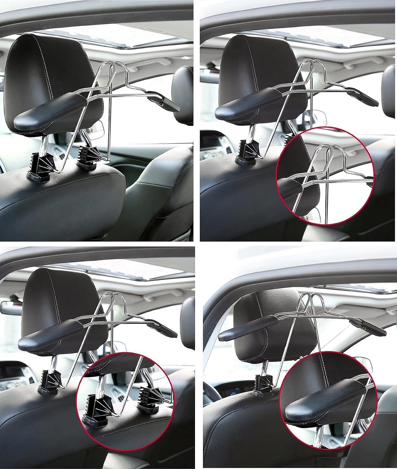 Universal Car Hanger for Headrest Seat Bracket Car Coat Hanger (Colour May Vary) Image 