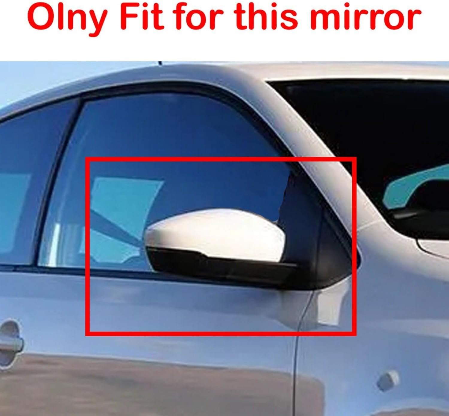 Side Mirror Caps Compatible with Polo Mirror Covers Gloss Black Finish & Direct Fit Image 