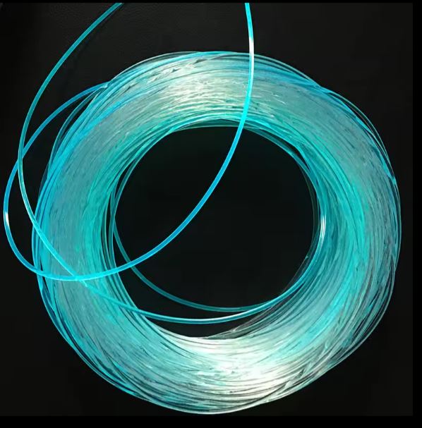  10MM/100MSide Glow Clear or Milky PMMA Optic Fiber Light Cable  Image 