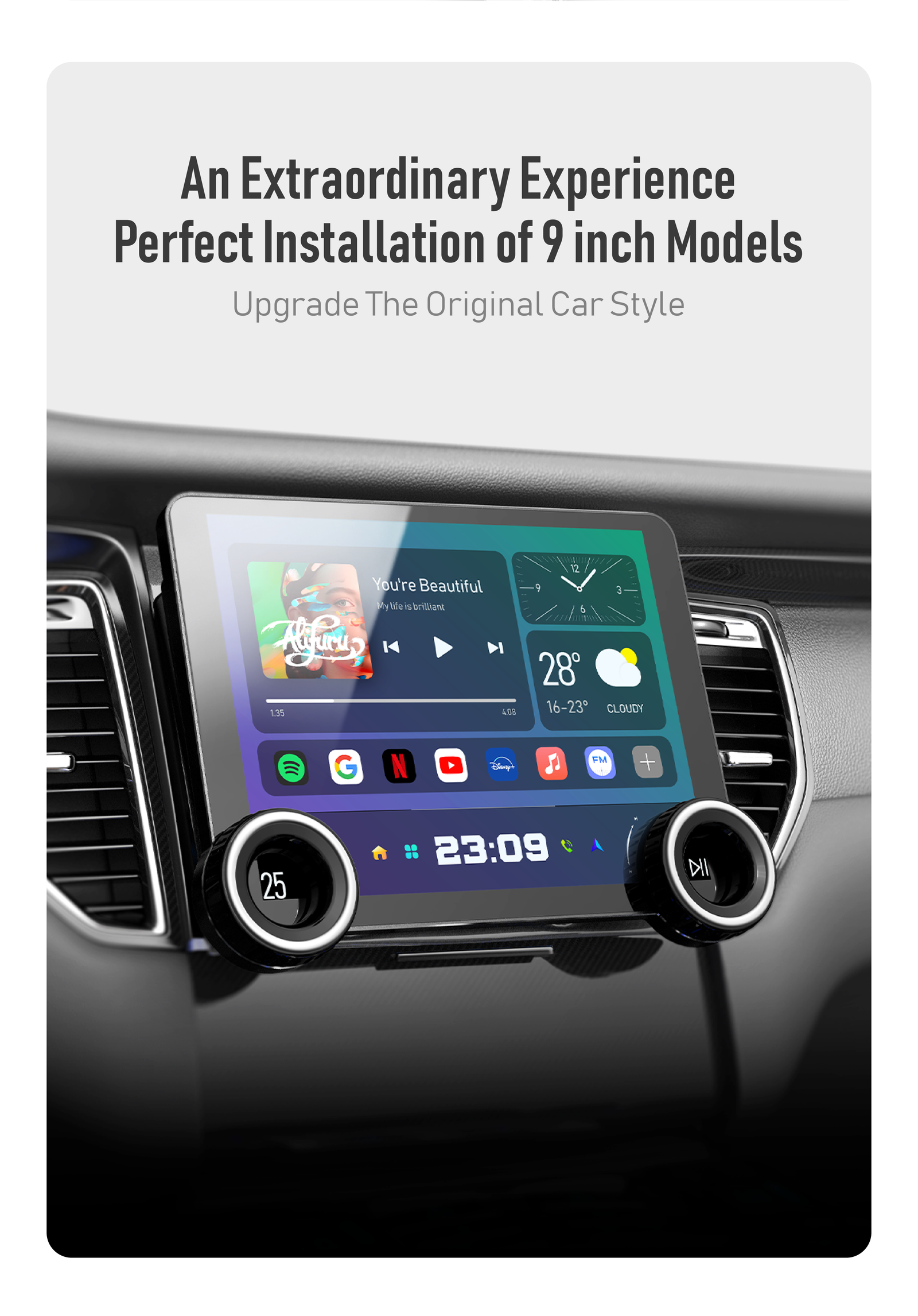 Original DIAMOND X97 9.7inch Dual Knobs 4G sim (4GB + 64 GB) Universal Car Android Stereo Music System Image 