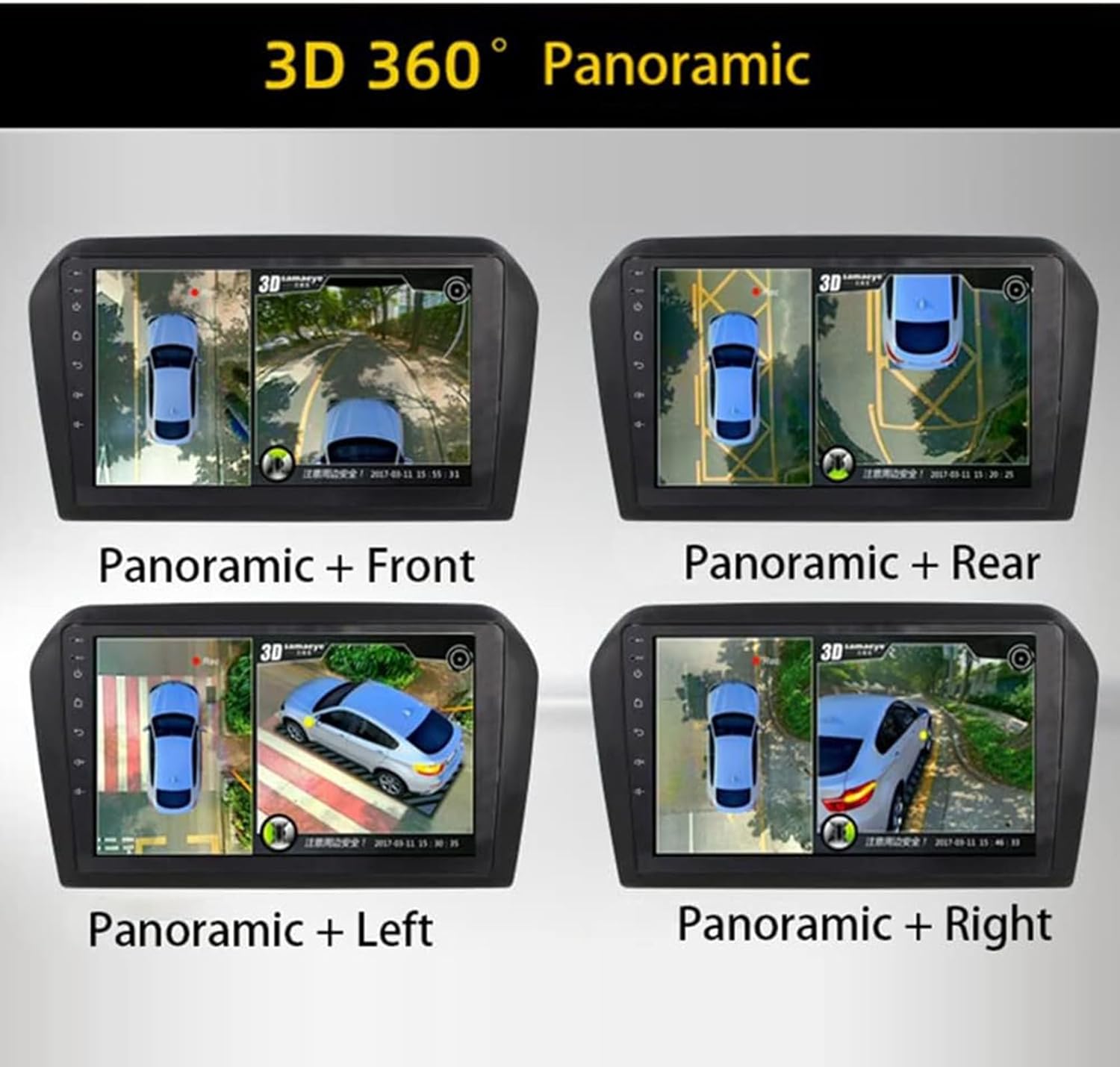 360° Panoramic Camera AHD 1080P Starlight Night Vision Front+Rear+Left+Right 360° Camera Kit for Car Android GPS Navigation Radio Stereo Image 