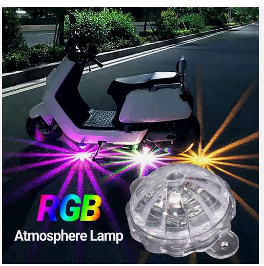 1Pc RGB LED Lamp Car Motorcycle Flash Strobe Light Atmosphere Lighting Universal Image 