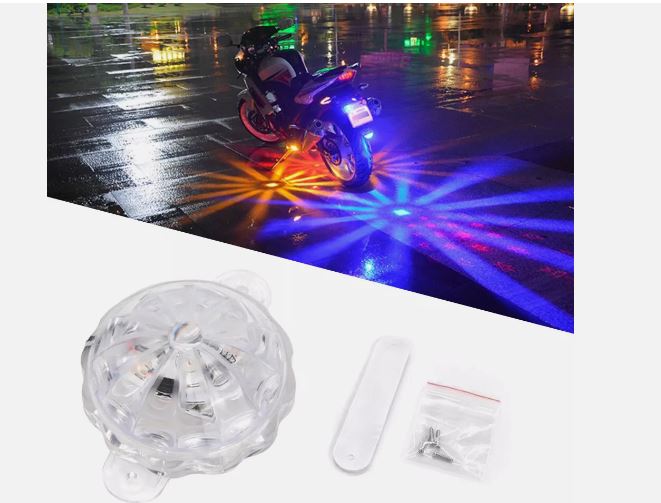 1Pc RGB LED Lamp Car Motorcycle Flash Strobe Light Atmosphere Lighting Universal Image 