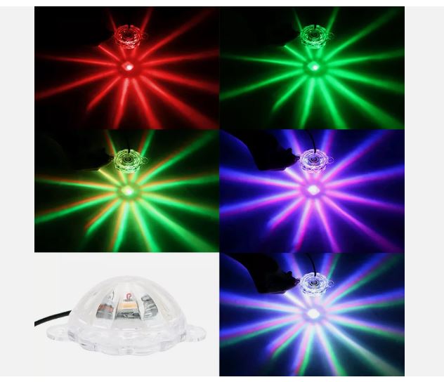 1Pc RGB LED Lamp Car Motorcycle Flash Strobe Light Atmosphere Lighting Universal Image 