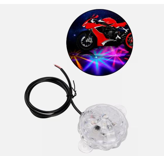 1Pc Red LED Lamp Car Motorcycle Flash Strobe Light Atmosphere Lighting Universal Image 