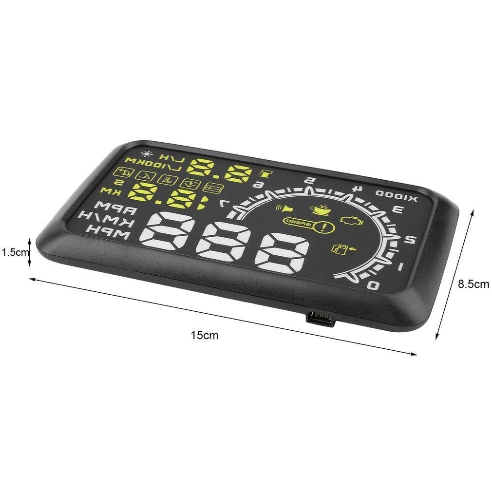 5.5inch Universal HUD Head Up Display OBD II Projector Digital Light Speed Warning Image 