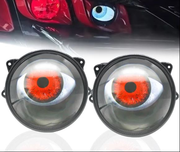 New 6 Modes Universal Blink Demon Eyes Devil Led Headlights Lens 5v 12v 3.0 Inch Bi Led Projector Car Light Accessories Image 